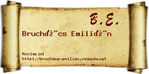 Bruchács Emilián névjegykártya